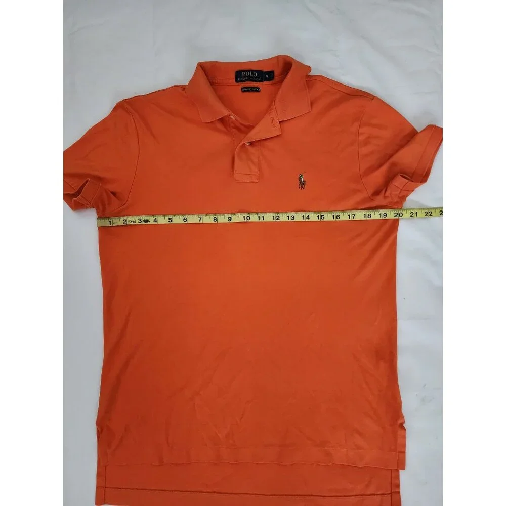 POLO Ralph Lauren Men's‎ PIMA Soft Touch Short Sleeve Polo Shirt Orange Small